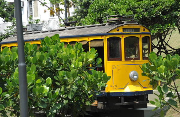 The tram connects downtown Rio with the neighborhood of Santa Teresa