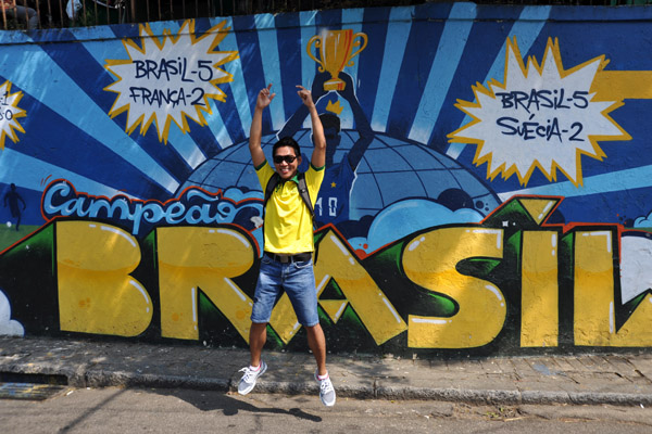 Dennis wearing his Brazil colors
