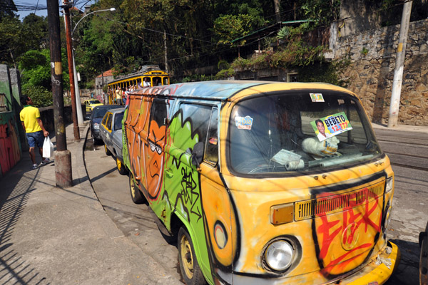 Graffiti covered VW van, Santa Teresa