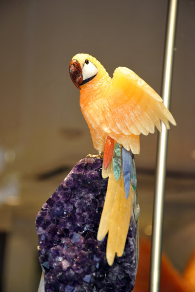 Semi-precious stone parrot