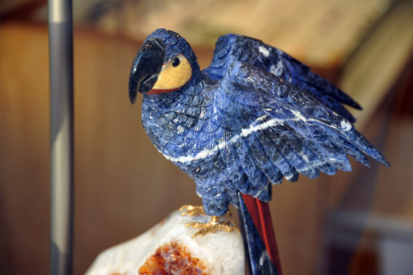 Semi-precious stone parrot, Brazil