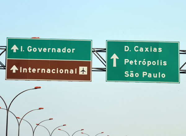 Road sign - Rio de Janeiro