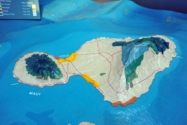Relief model of Mauii at the Kilauea Point Visitor Center