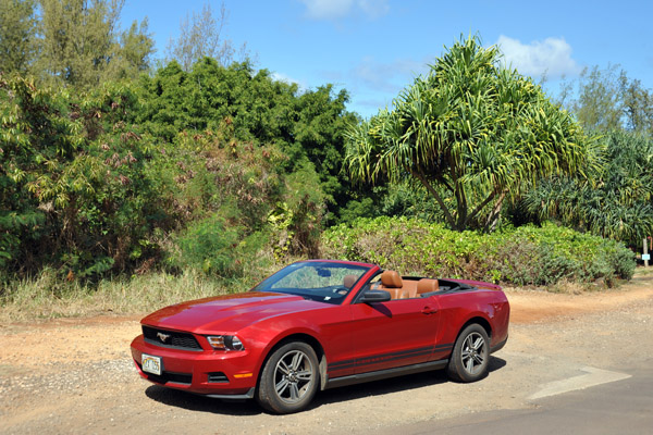 My red Mustang Convertible rental