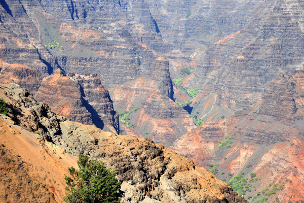 The rugged interior of Waimea Canyon