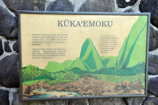 Kuka'emoku, the Hawaiian name for Iao Needle