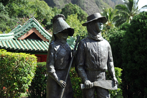 Japanese farmers, Heritage Garden, Kepaniwai Park