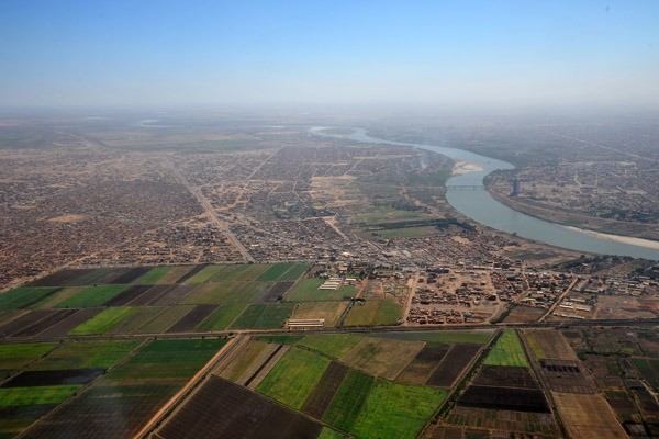 Farmland, North Khartoum, with the Blue Nile