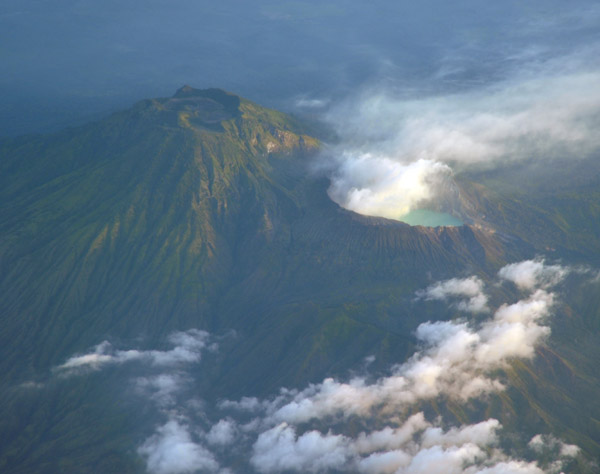 Gujung Merapi and Kawah Ijen volcanoes, Eastern Java