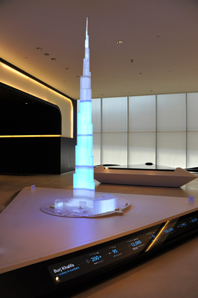 Model of the Burj Khalifa , the world's tallest building