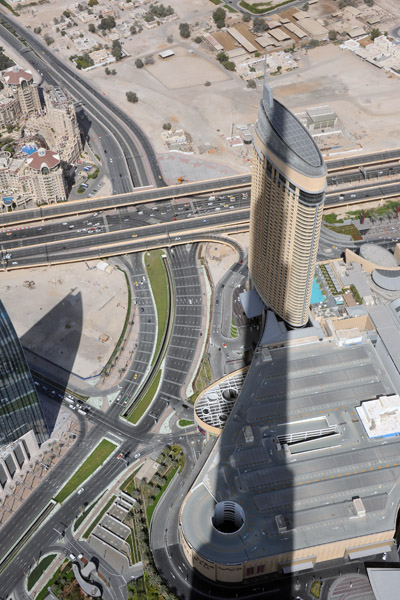 Shadow of the Burj Khalifa in the afternoon