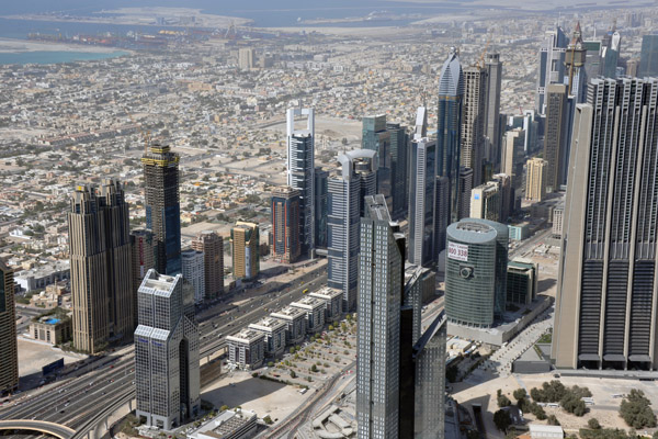 Sheikh Zayed Road from Burj Khalifa