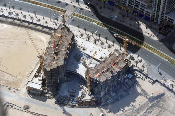 Construction along EMAAR Avenue across from The Lofts