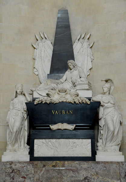 Tomb containing the heart of Sébastien Vauban, designer of Louis XIV's military fortifications
