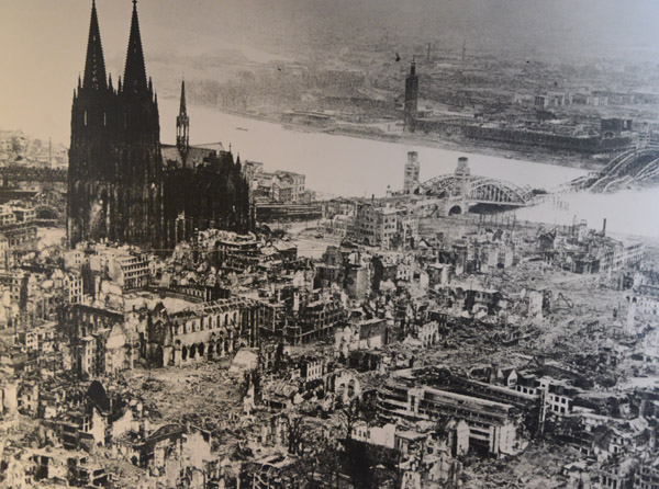 The Destruction of Cologne and the Hohenzollern Bridge over the Rhine