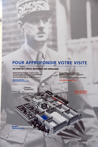 Charles de Gaulle sites at Les Invalides