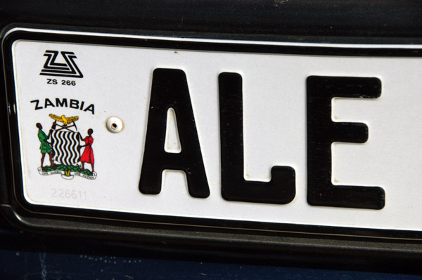 Zambia License Plate