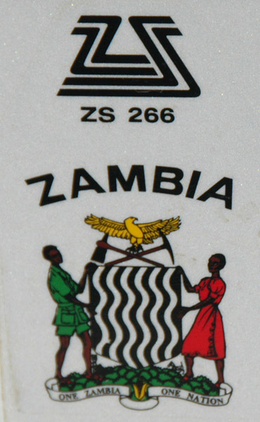 Zambia License Plate