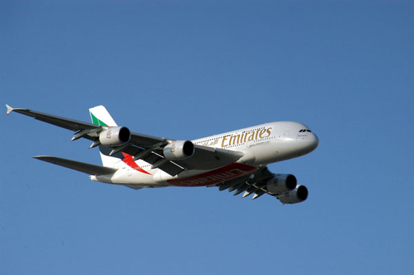 Emirates A380 fly by