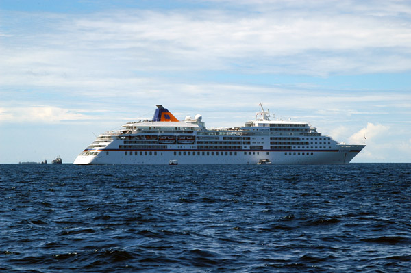 Cruise ship Europa in the Maldives