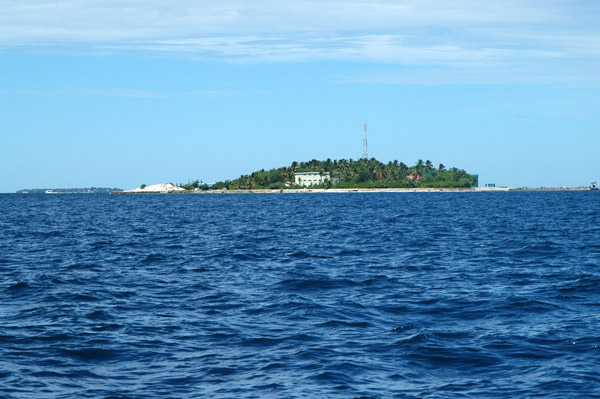 Dhoonidoo Island, the former British governor's residence until 1964