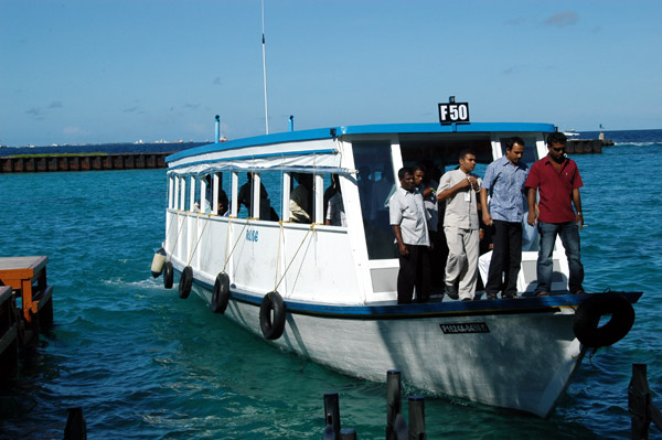 Ferry arriving from Male'