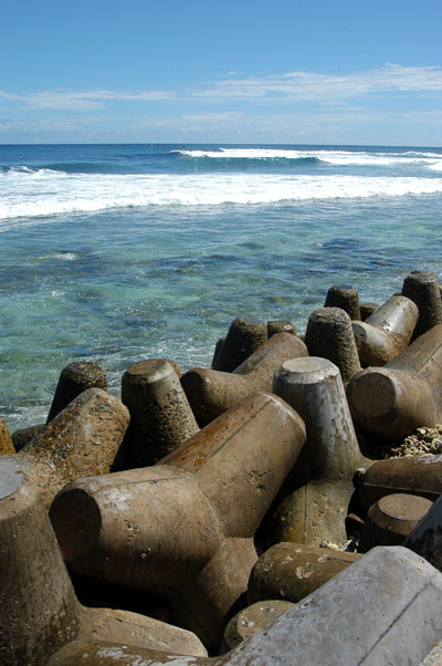 Tetrapods forming a breakwater, Male'