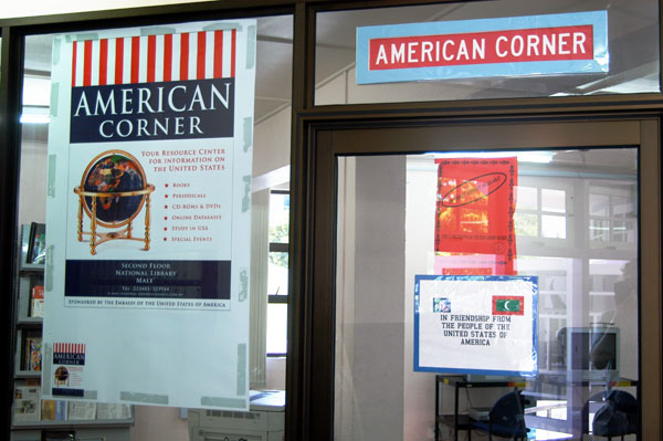 The American Corner of the National Library is the only part air conditioned