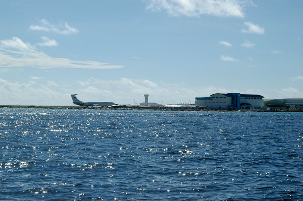 Male' International Airport on Huhule Island, Maldives