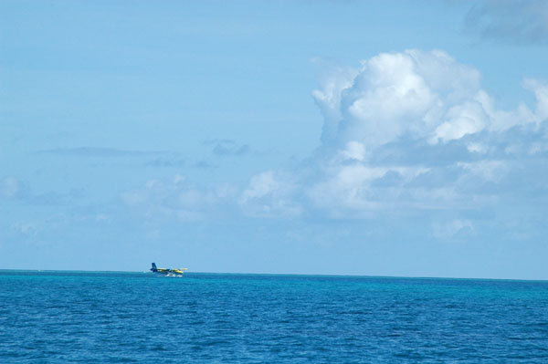 Float plane is a good way to get around the Maldives