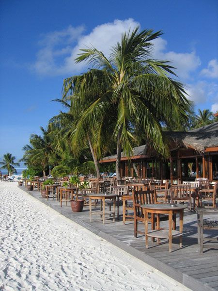 Beach side at the Dhoni Bar