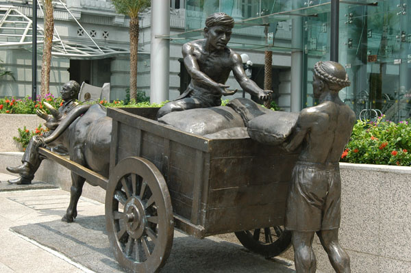 Sculpture of a cart