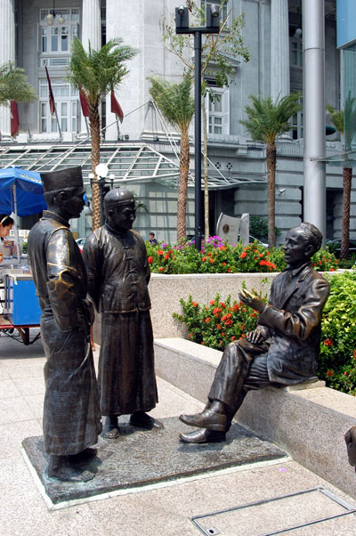 Sculpture of the various cultures of Singapore