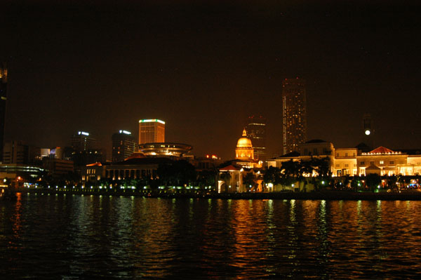 Singapore River at night