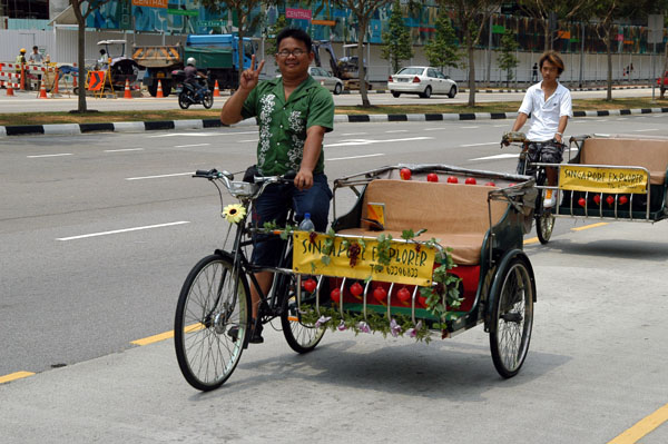 Bicycle rickshaws in Singapore are only for tourists now