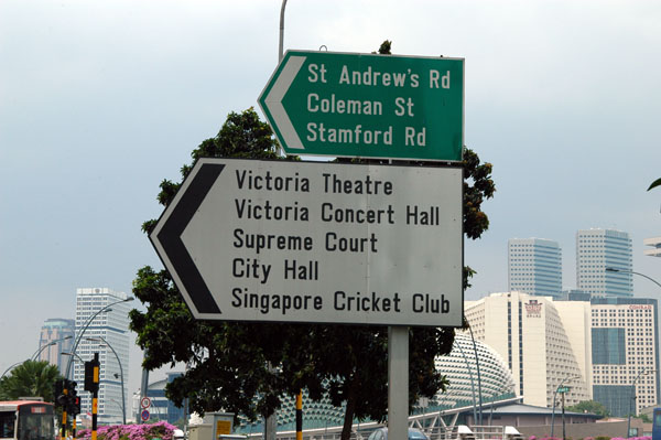 Street sign, Singapore Central Business District