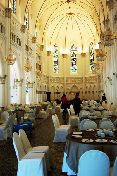 Chijmes' church is now a banquet hall