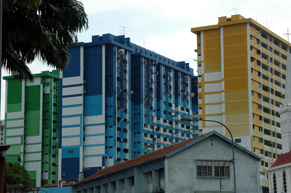 Colorful apartment blocks, Rochor/Kampong Glam