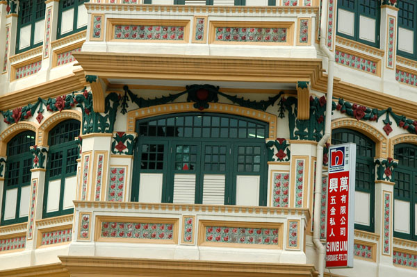 Ornate details on a house in Little India