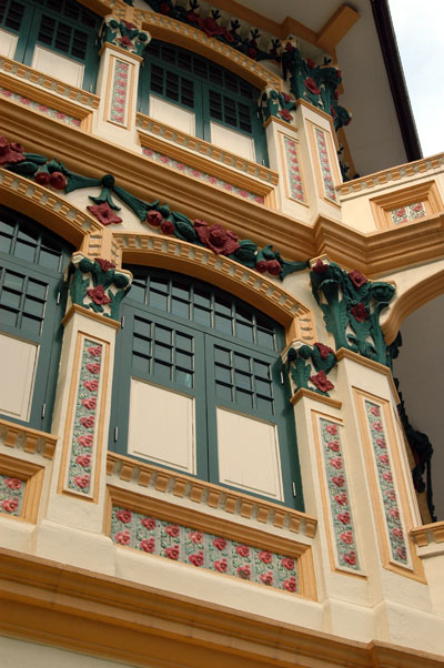Ornate details on a house in Little India