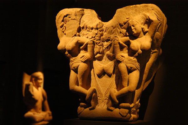 Sandstone capital with shalabhanjika, 2nd C Kushana, NW India