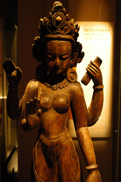 Wooden figure of Prajnaparamita, 17th C Nepal