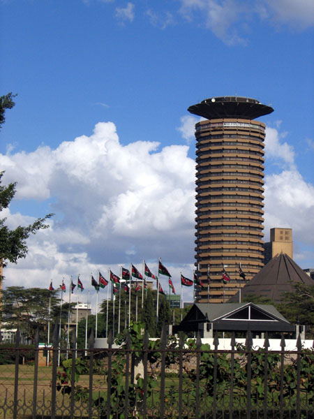 Jomo Kenyatta's mausoleum with the Conference Centre Tower