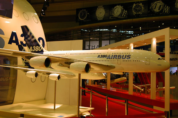 A380 models at the Airbus booth