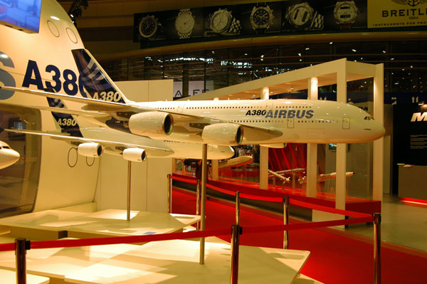 A380 models at the Airbus booth