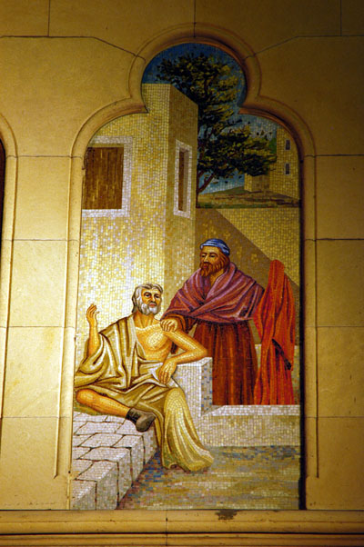 Christchurch Cathedral mosaic, Clothing to the Naked
