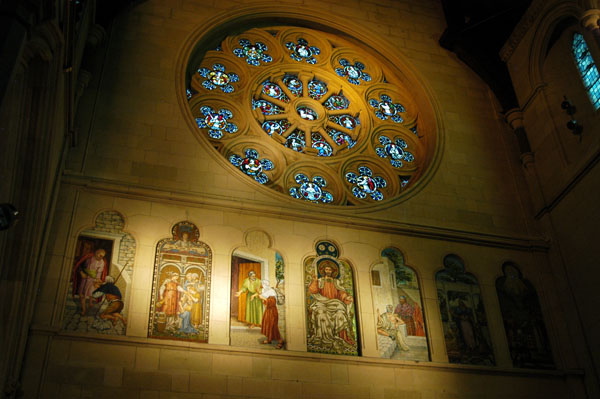Mosaic panels of the 6 works of mercy, Christchurch Cathedral