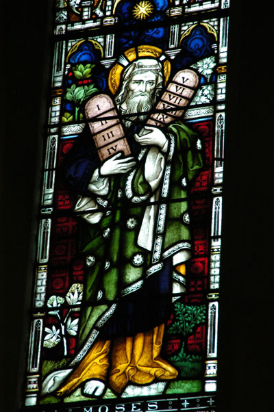 Christchurch Cathedral, stained glass - Moses