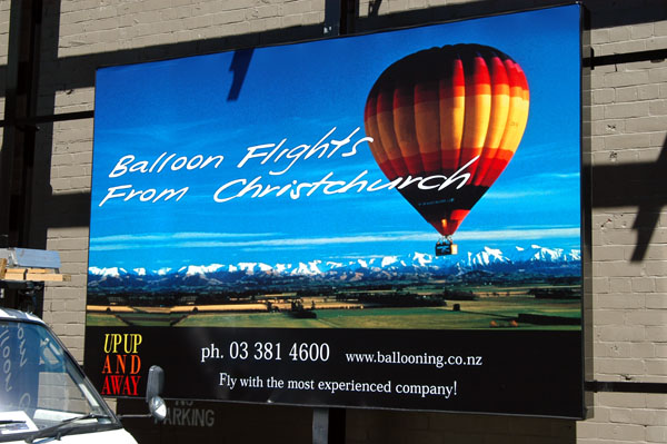 Ad for Ballooning at Christchurch