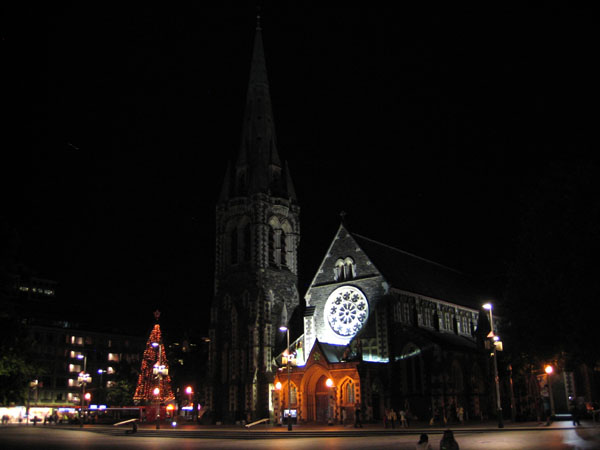 Cathedral Square at night